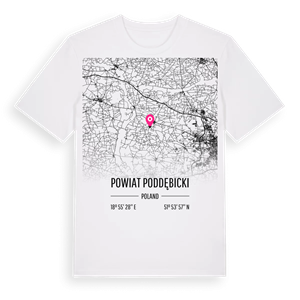 powiat poddębicki karta t-shirt – ekologisk bomull t-shirt från Pinshirt