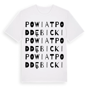 powiat poddębicki ordlek t-shirt – ekologisk bomull t-shirt från Pinshirt