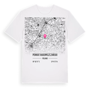 powiat radomszczański karta t-shirt – ekologisk bomull t-shirt från Pinshirt