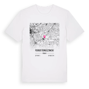 powiat tomaszowski karta t-shirt – ekologisk bomull t-shirt från Pinshirt