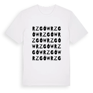 Rzgów ordlek t-shirt – ekologisk bomull t-shirt från Pinshirt
