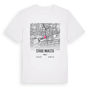 Stare Miasto karta t-shirt – ekologisk bomull t-shirt från Pinshirt