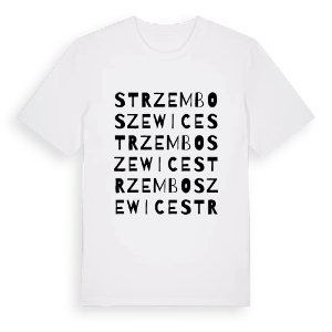 Strzemboszewice ordlek t-shirt – ekologisk bomull t-shirt från Pinshirt