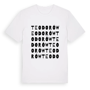 Teodorów ordlek t-shirt – ekologisk bomull t-shirt från Pinshirt