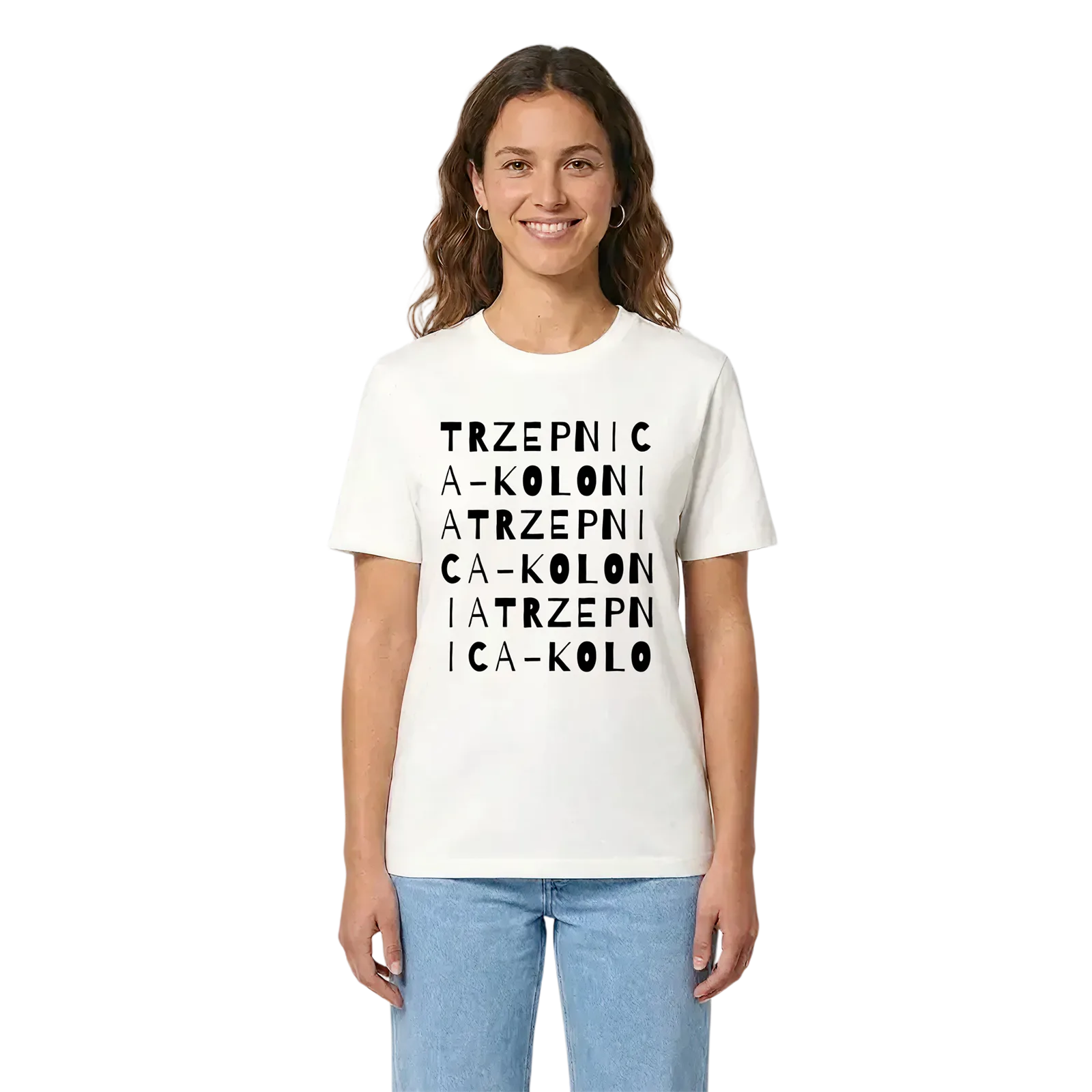 Trzepnica-Kolonia ordlek t-shirt – White, i miljö