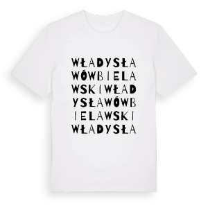 Władysławów Bielawski ordlek t-shirt – ekologisk bomull t-shirt från Pinshirt