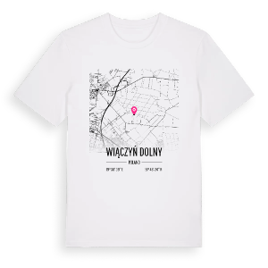 Wiączyń Dolny karta t-shirt – ekologisk bomull t-shirt från Pinshirt