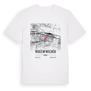 Widzew Wschód karta t-shirt – ekologisk bomull t-shirt från Pinshirt