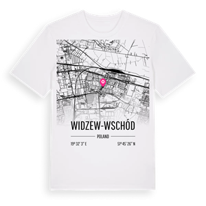 Widzew-Wschód karta t-shirt – ekologisk bomull t-shirt från Pinshirt