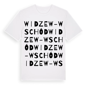 Widzew-Wschód ordlek t-shirt – ekologisk bomull t-shirt från Pinshirt