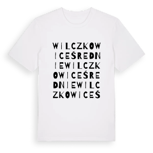 Wilczkowice Średnie ordlek t-shirt – ekologisk bomull t-shirt från Pinshirt