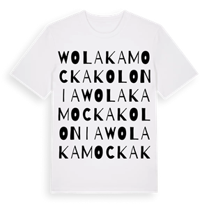 Wola Kamocka Kolonia ordlek t-shirt – ekologisk bomull t-shirt från Pinshirt