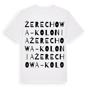 Żerechowa-Kolonia ordlek t-shirt – ekologisk bomull t-shirt från Pinshirt