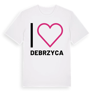 Jag älskar Debrzyca t-shirt stort tryck – ekologisk bomull t-shirt från Pinshirt