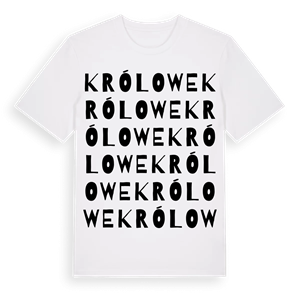 Królowe ordlek t-shirt – ekologisk bomull t-shirt från Pinshirt