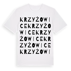 Krzyżowice ordlek t-shirt – ekologisk bomull t-shirt från Pinshirt