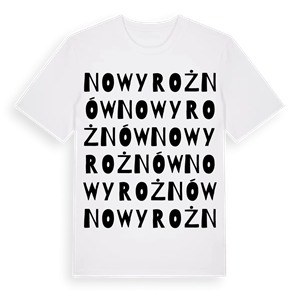 Nowy Rożnów ordlek t-shirt – ekologisk bomull t-shirt från Pinshirt