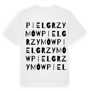 Pielgrzymów ordlek t-shirt – ekologisk bomull t-shirt från Pinshirt