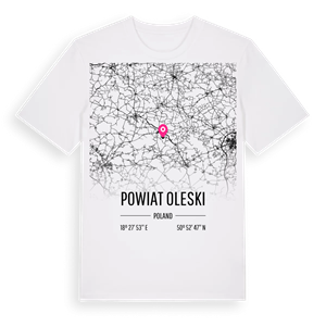 powiat oleski karta t-shirt – ekologisk bomull t-shirt från Pinshirt