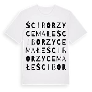 Ściborzyce Małe ordlek t-shirt – ekologisk bomull t-shirt från Pinshirt