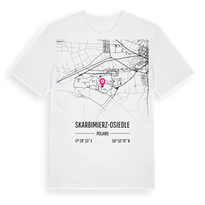 Skarbimierz-Osiedle karta t-shirt – ekologisk bomull t-shirt från Pinshirt
