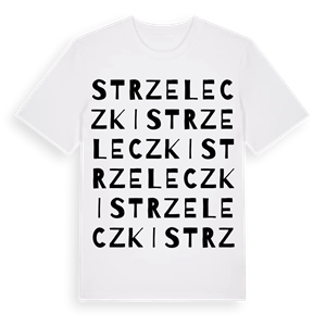 Strzeleczki ordlek t-shirt – ekologisk bomull t-shirt från Pinshirt