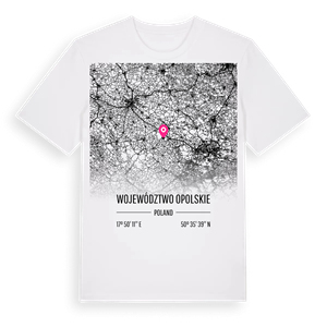 województwo opolskie karta t-shirt – ekologisk bomull t-shirt från Pinshirt