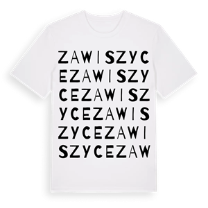 Zawiszyce ordlek t-shirt – ekologisk bomull t-shirt från Pinshirt