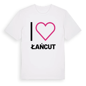 Jag älskar Łańcut t-shirt stort tryck – ekologisk bomull t-shirt från Pinshirt