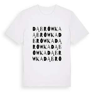 Dąbrówka ordlek t-shirt – ekologisk bomull t-shirt från Pinshirt