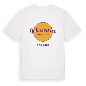 Goliszowiec cirkel t-shirt – ekologisk bomull t-shirt från Pinshirt