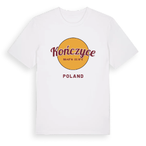 Kończyce cirkel t-shirt – ekologisk bomull t-shirt från Pinshirt