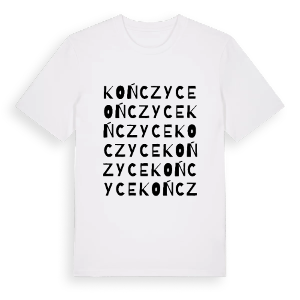 Kończyce ordlek t-shirt – ekologisk bomull t-shirt från Pinshirt