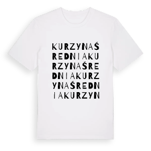 Kurzyna Średnia ordlek t-shirt – ekologisk bomull t-shirt från Pinshirt