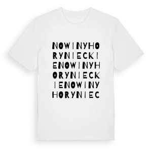 Nowiny Horynieckie ordlek t-shirt – ekologisk bomull t-shirt från Pinshirt