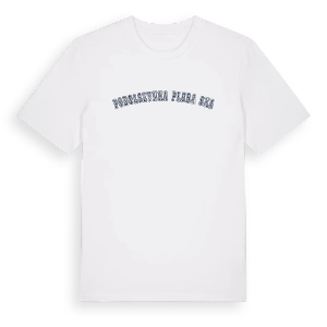 Podolszynka Plebańska college t-shirt – ekologisk bomull t-shirt från Pinshirt