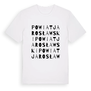 powiat jarosławski ordlek t-shirt – ekologisk bomull t-shirt från Pinshirt