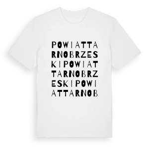 powiat tarnobrzeski ordlek t-shirt – ekologisk bomull t-shirt från PinShirt