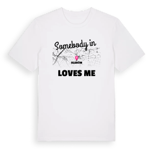 Någon i Ulanów älskar mig t-shirt – ekologisk bomull t-shirt från Pinshirt