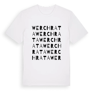 Werchrata ordlek t-shirt – ekologisk bomull t-shirt från Pinshirt