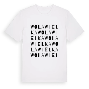 Wola Wielka ordlek t-shirt – ekologisk bomull t-shirt från Pinshirt