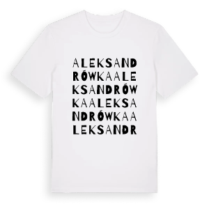 Aleksandrówka ordlek t-shirt – ekologisk bomull t-shirt från Pinshirt