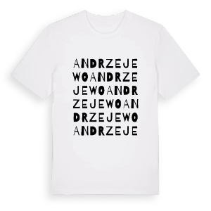Andrzejewo ordlek t-shirt – ekologisk bomull t-shirt från Pinshirt