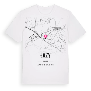 Łazy karta t-shirt – ekologisk bomull t-shirt från Pinshirt