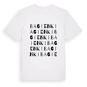 Bagienki ordlek t-shirt – ekologisk bomull t-shirt från Pinshirt
