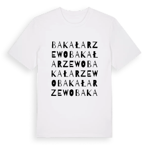 Bakałarzewo ordlek t-shirt – ekologisk bomull t-shirt från Pinshirt