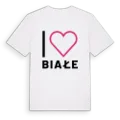 Jag älskar Białe t-shirt stort tryck
