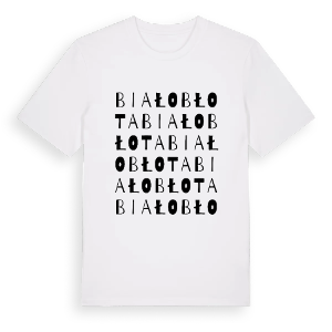 Białobłota ordlek t-shirt – ekologisk bomull t-shirt från Pinshirt