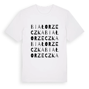 Białorzeczka ordlek t-shirt – ekologisk bomull t-shirt från Pinshirt