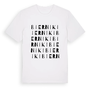 Bierniki ordlek t-shirt – ekologisk bomull t-shirt från Pinshirt